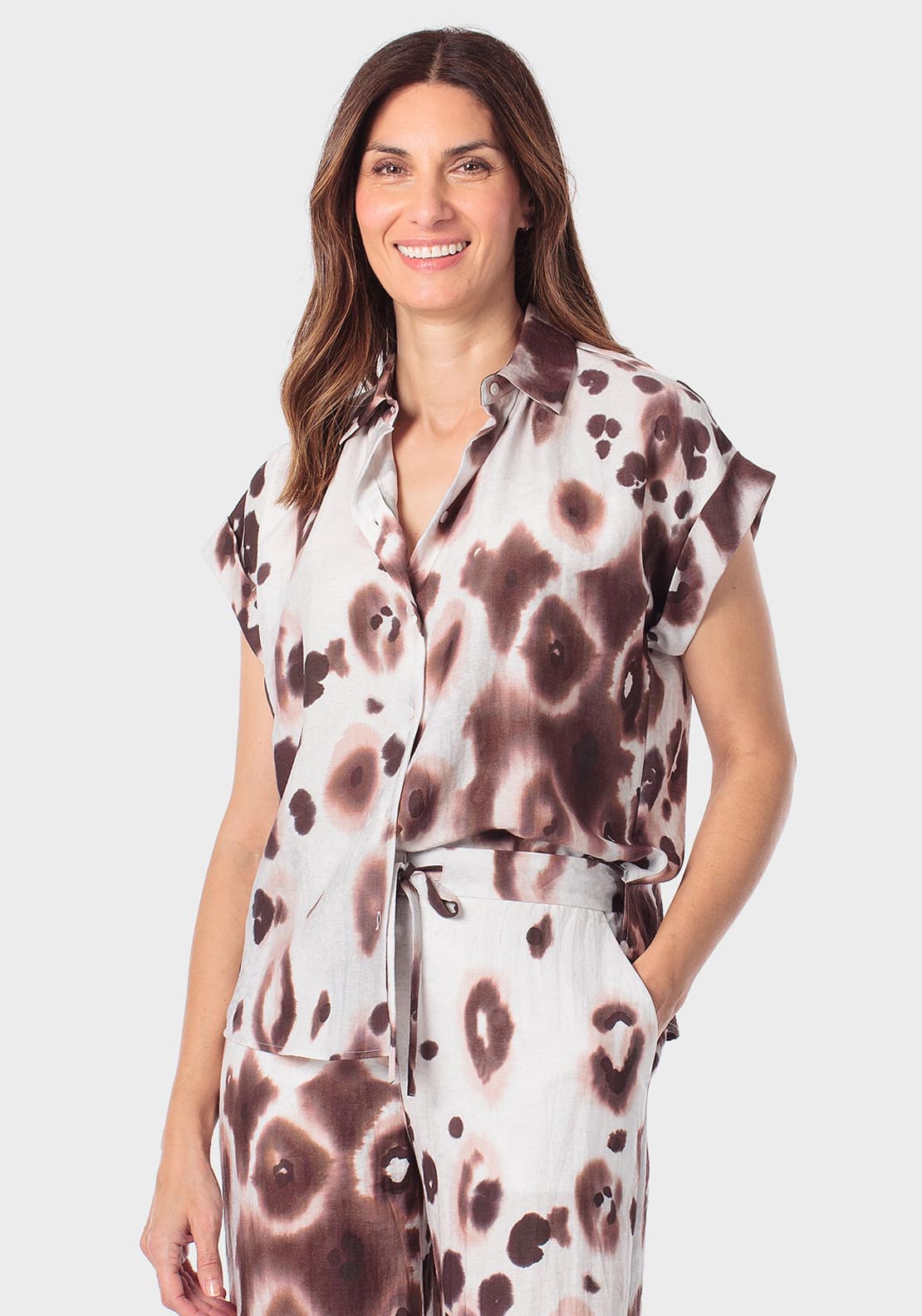 Animal Print Shirt - Brown
