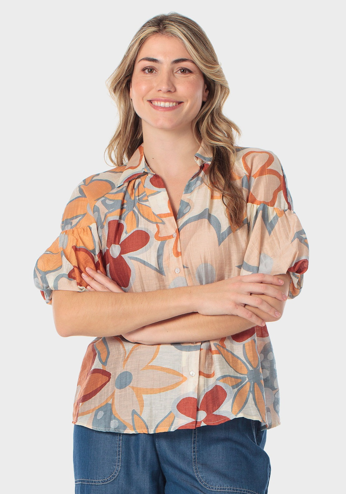 Printed Shirt - Orange