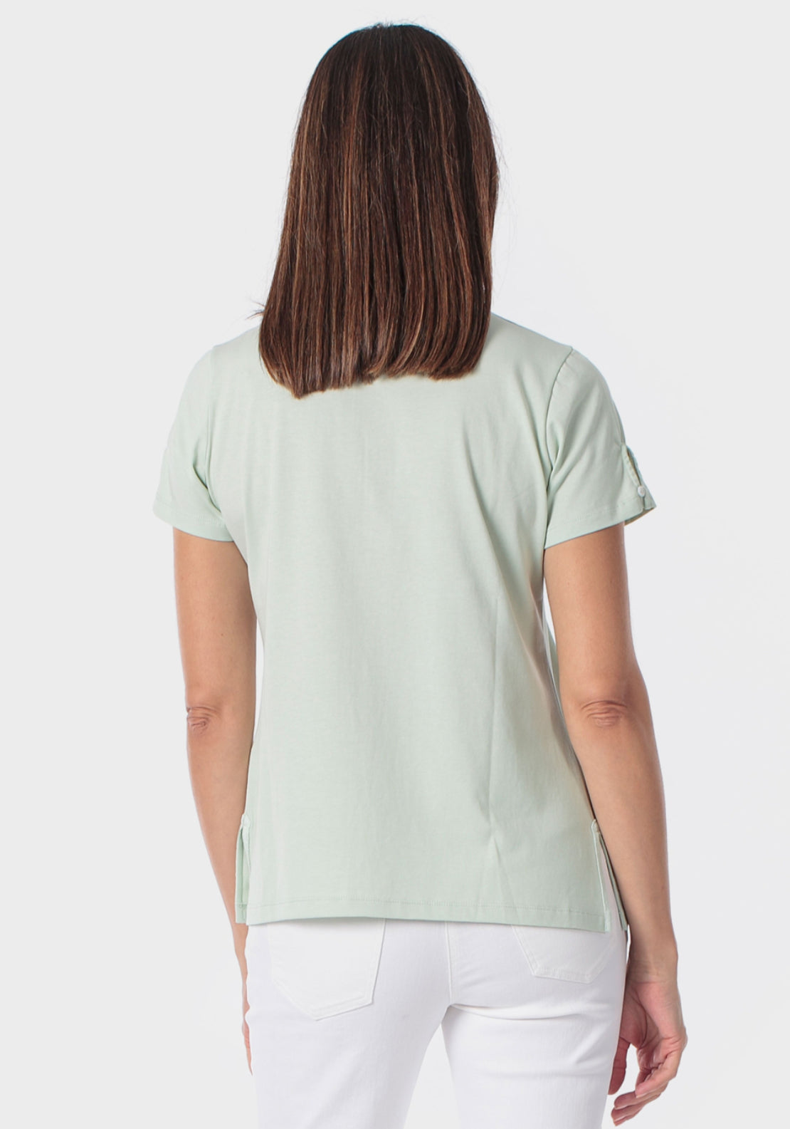Punt Roma Short Sleeve Polo T-Shirt With Buttons - Green 2 Shaws Department Stores