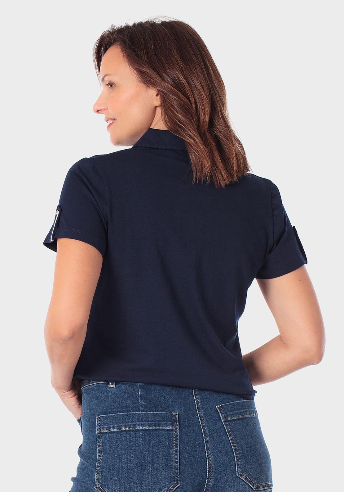Buttoned Polo - Blue Navy
