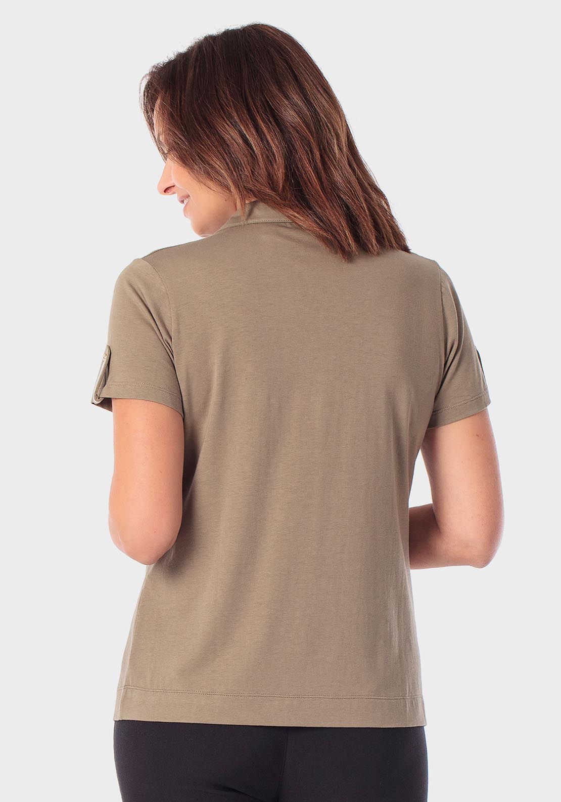 Buttoned Polo - Green Safari