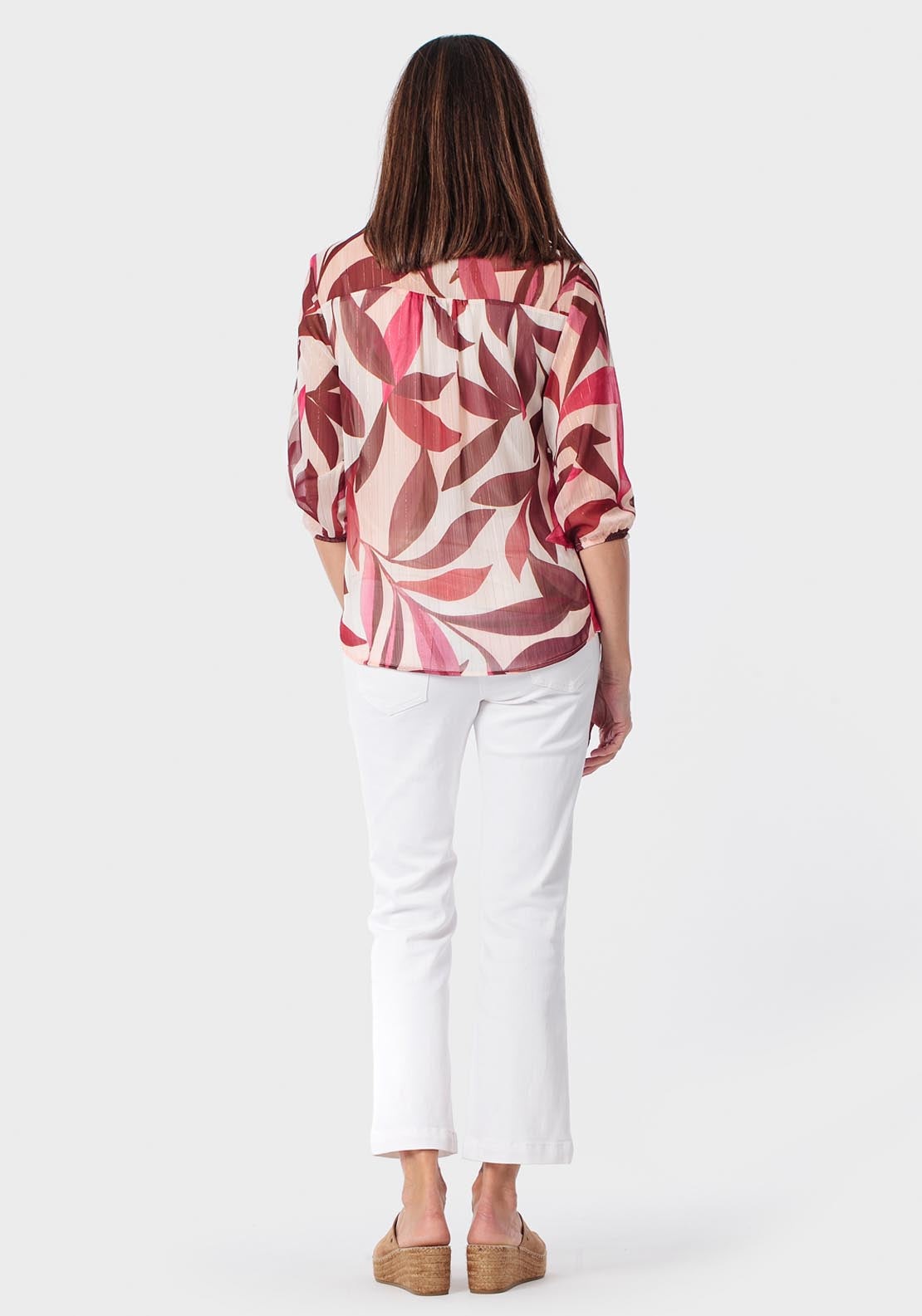 Printed Blouse - Red