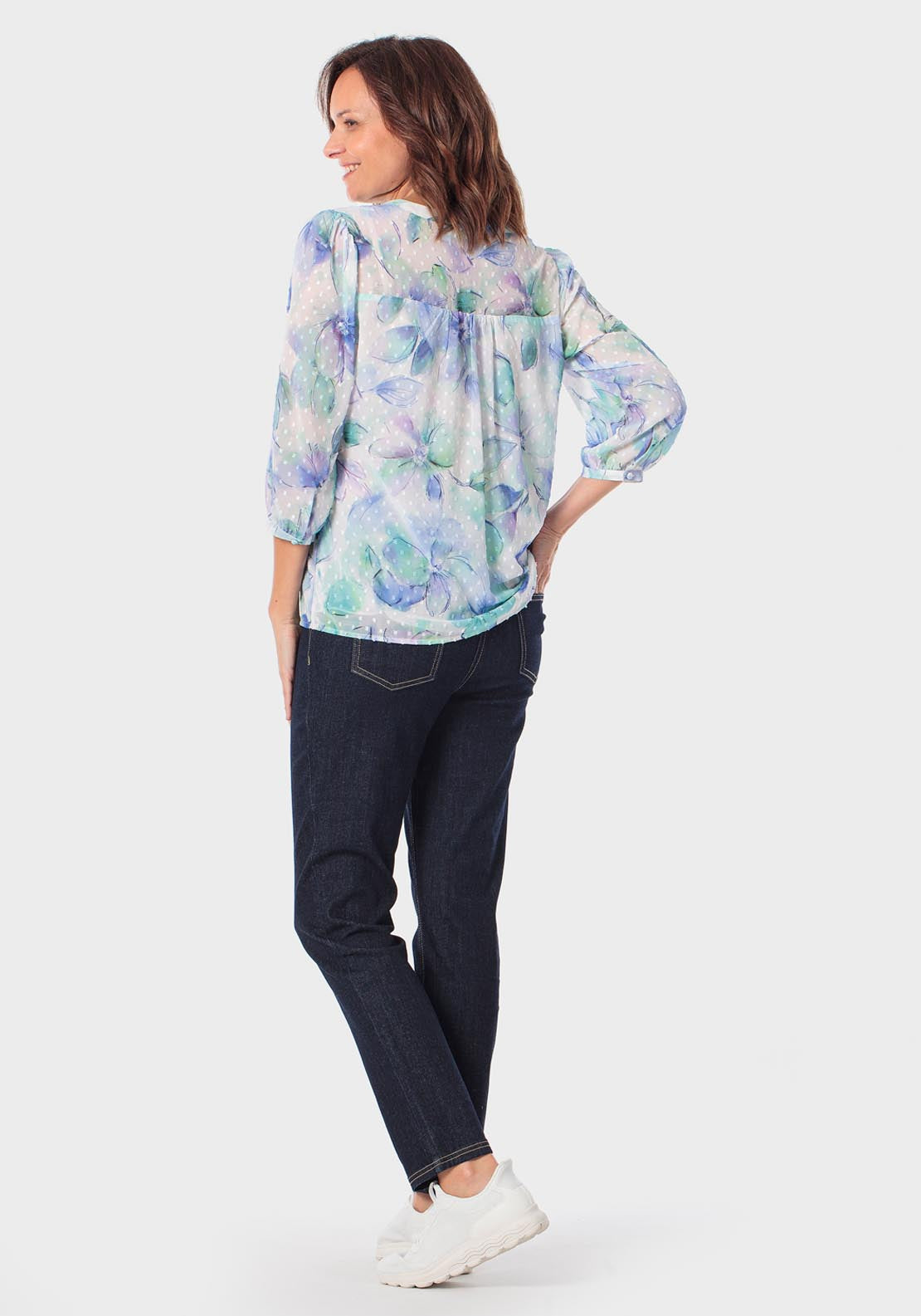 Plumetti Blouse - Green Aquamarine