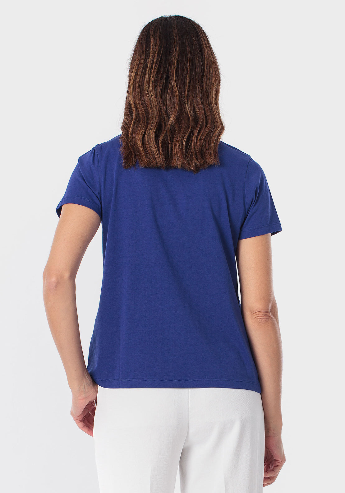 Gemstone Neck T-Shirt - Blue