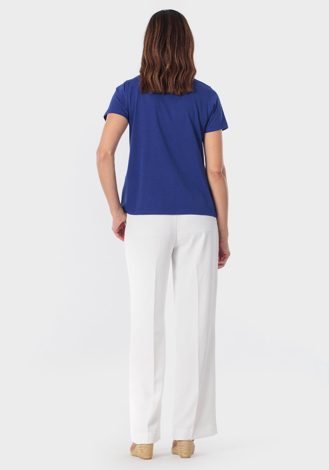 Gemstone Neck T-Shirt - Blue