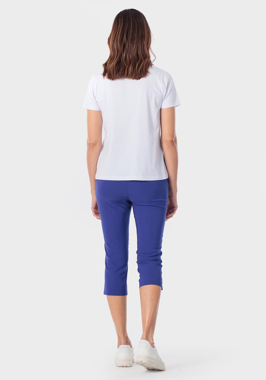 Basic T-Shirt With Gemstones - White