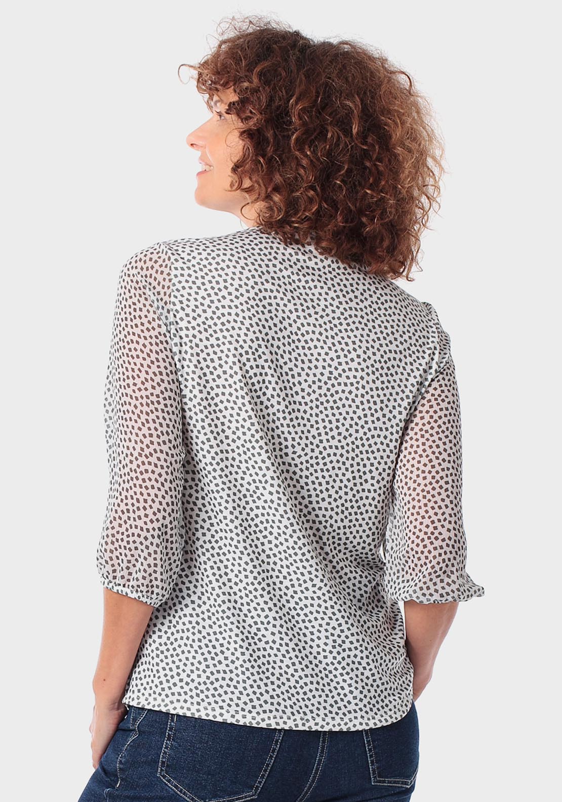 Printed Blouse - Green Khaki