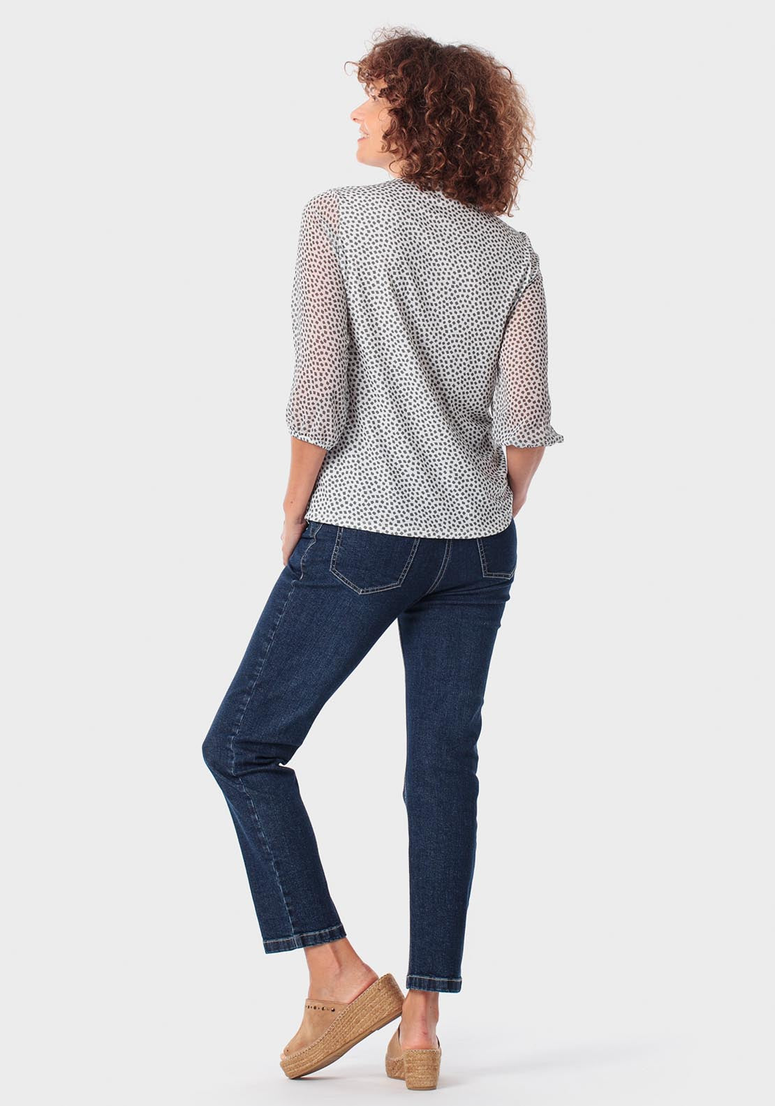 Printed Blouse - Green Khaki