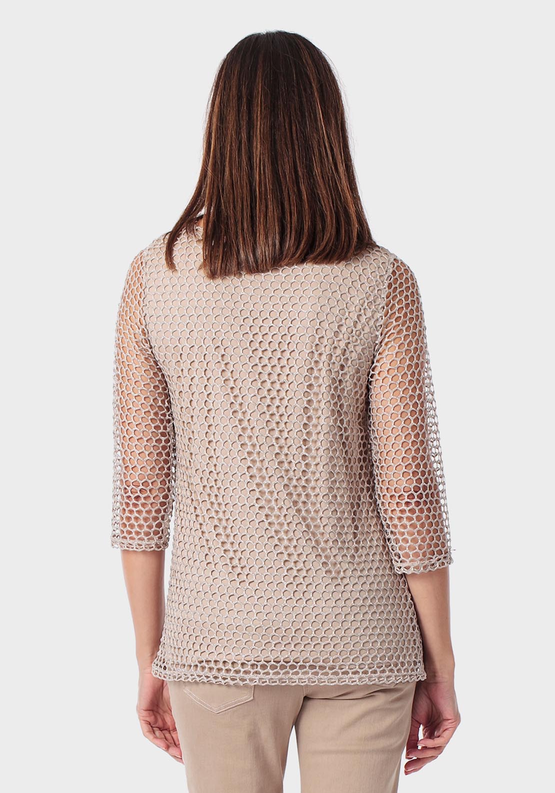 Mesh T-Shirt - Beige