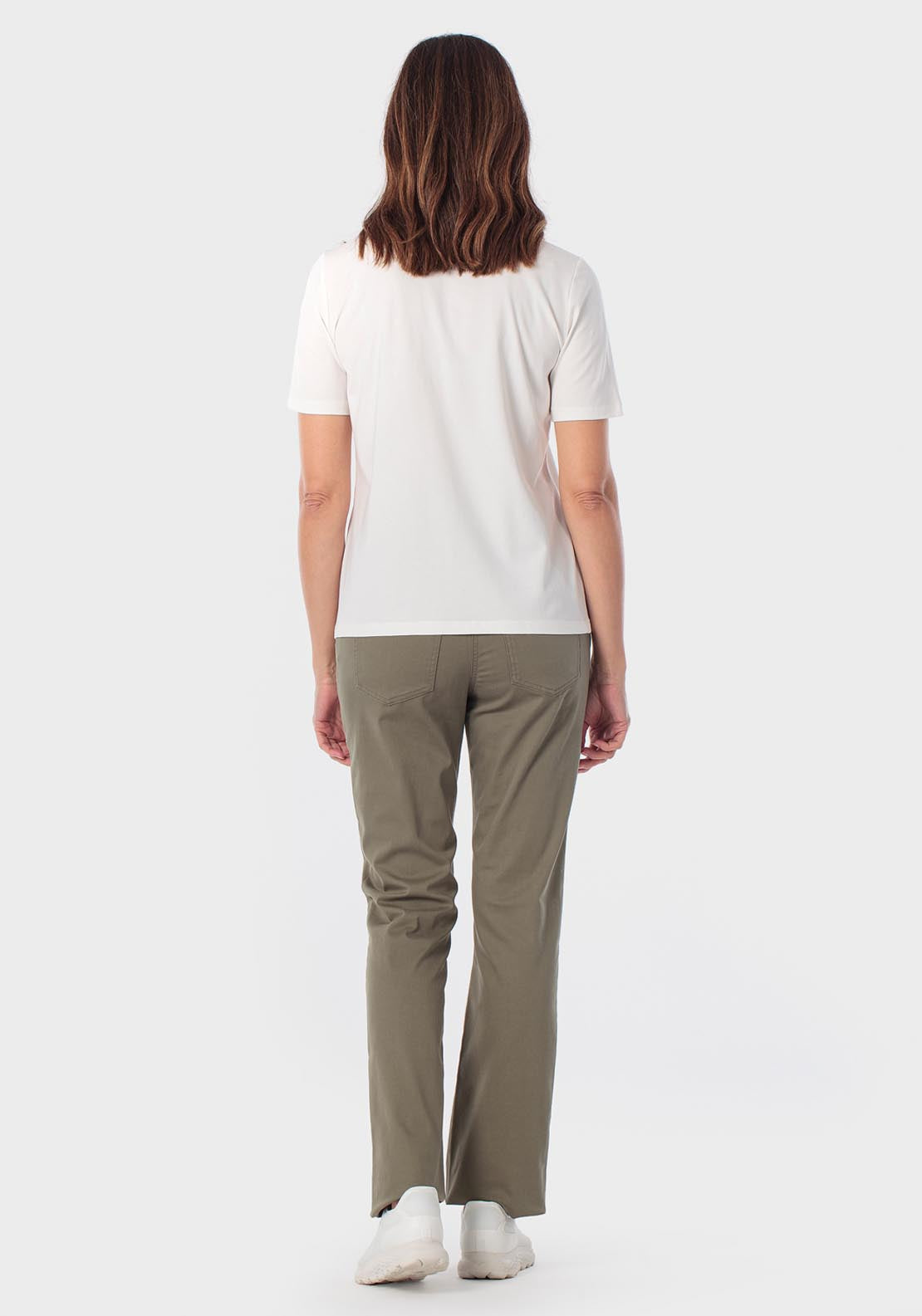 T-Shirt With Gemstones - White Talc