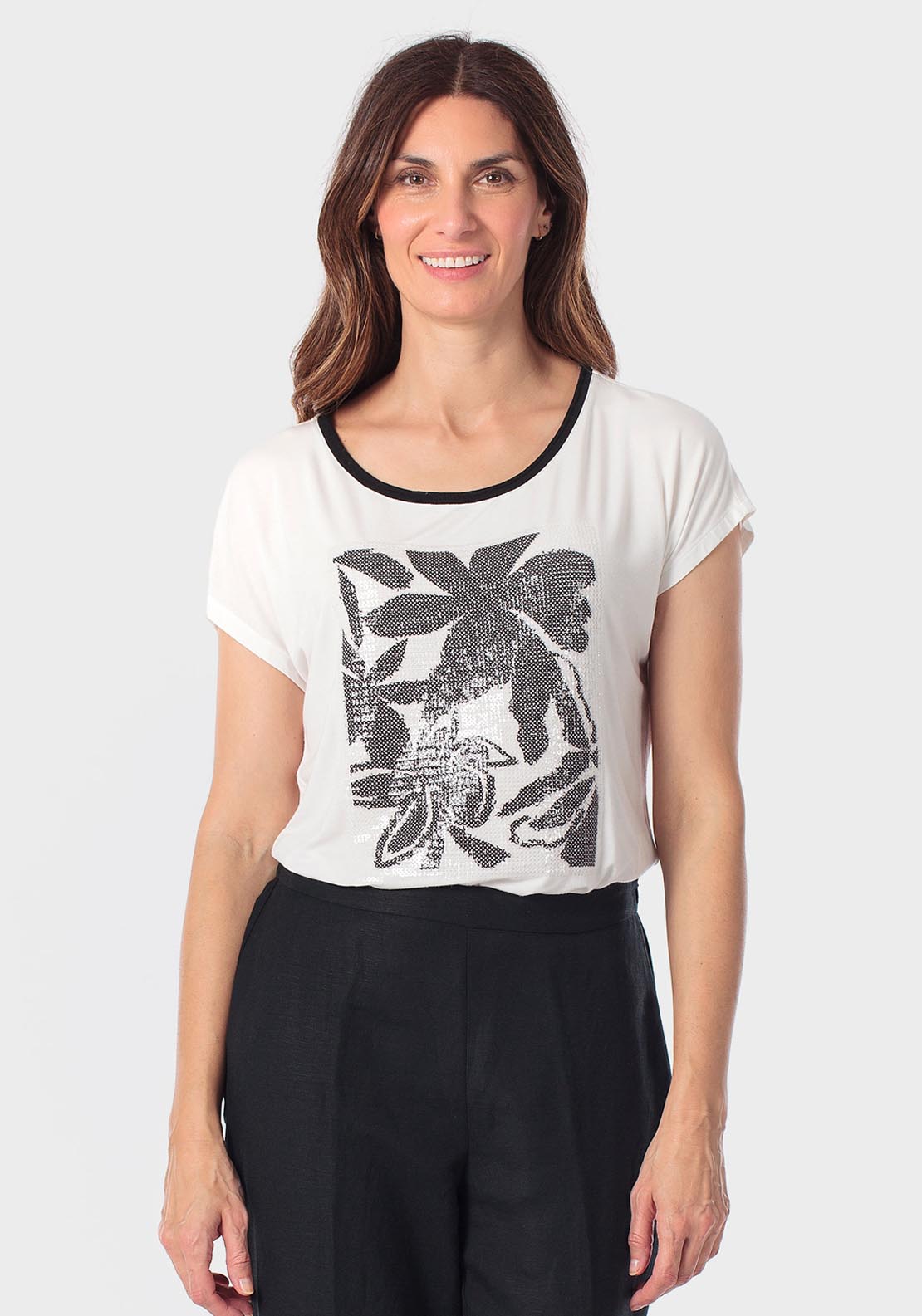 Sequins T-Shirt - White Talc