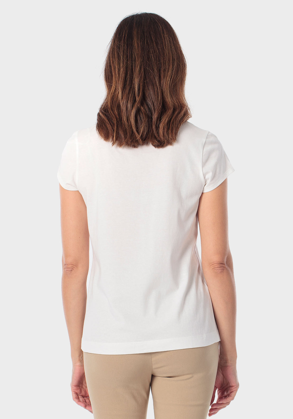 Floral Rhinestone T-Shirt - White