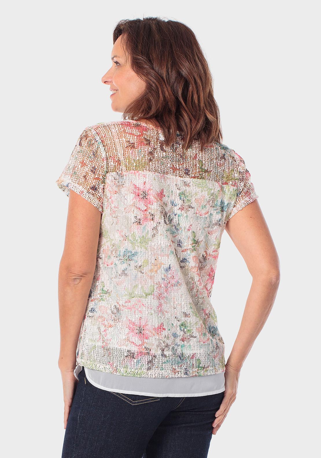 Mesh Printed T-Shirt - Green Linden
