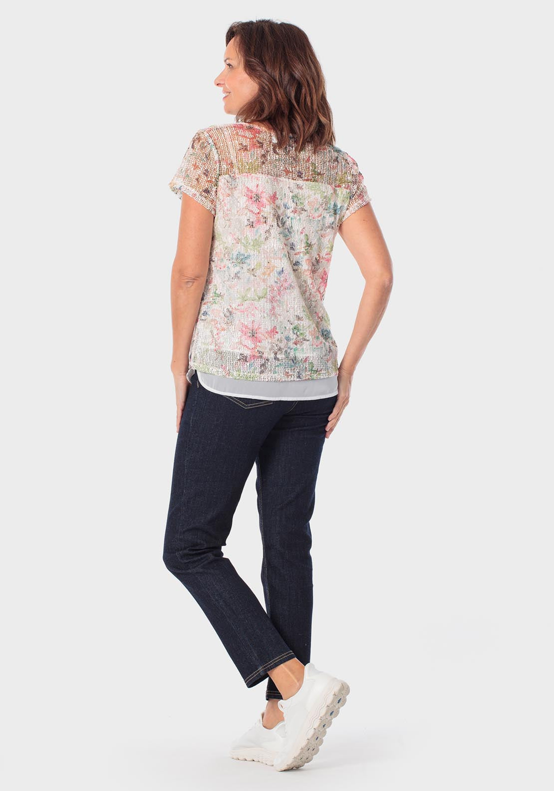 Mesh Printed T-Shirt - Green Linden
