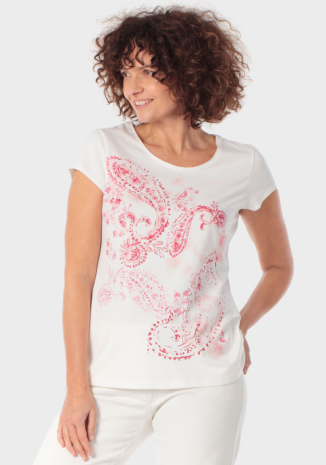 Bandana Print T-Shirt - Pink