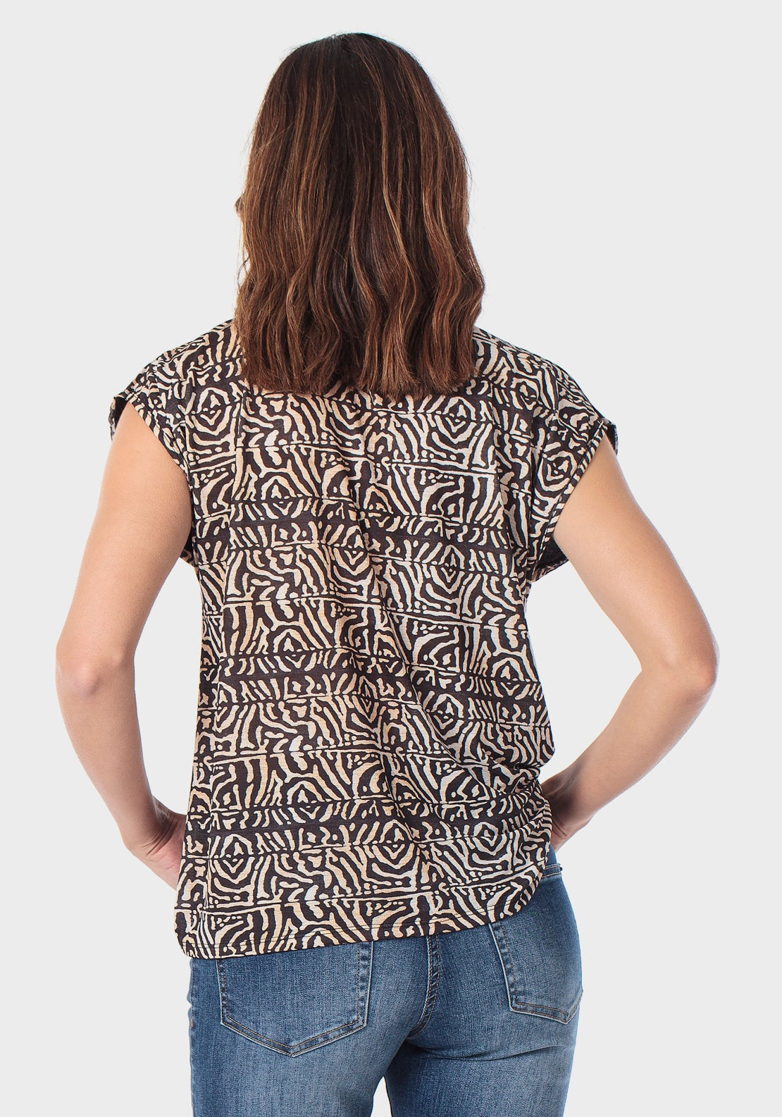 Ethnic Print T-Shirt - Black