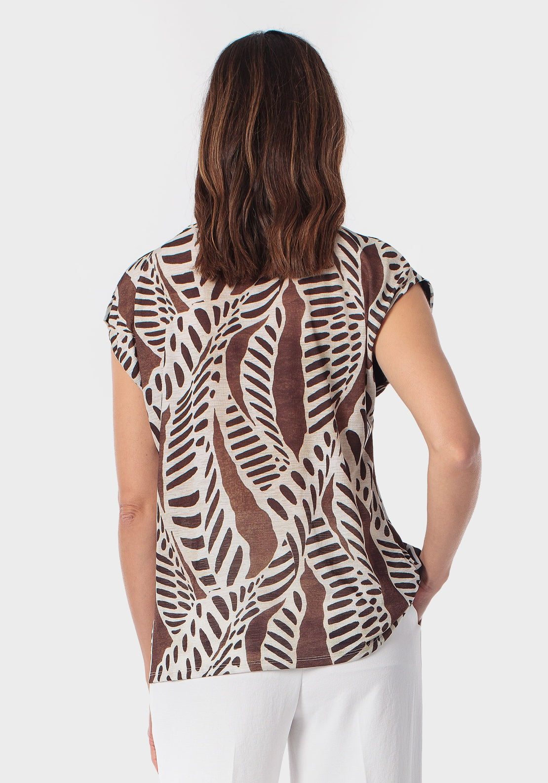 Ethnic Print Blouse - Black