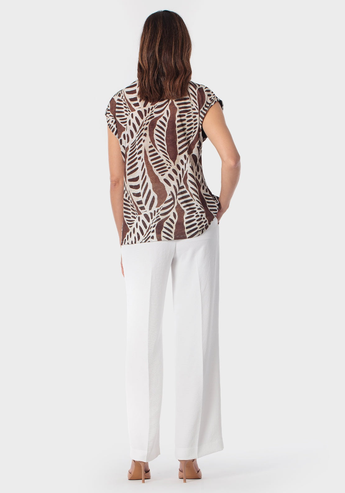 Ethnic Print Blouse - Black