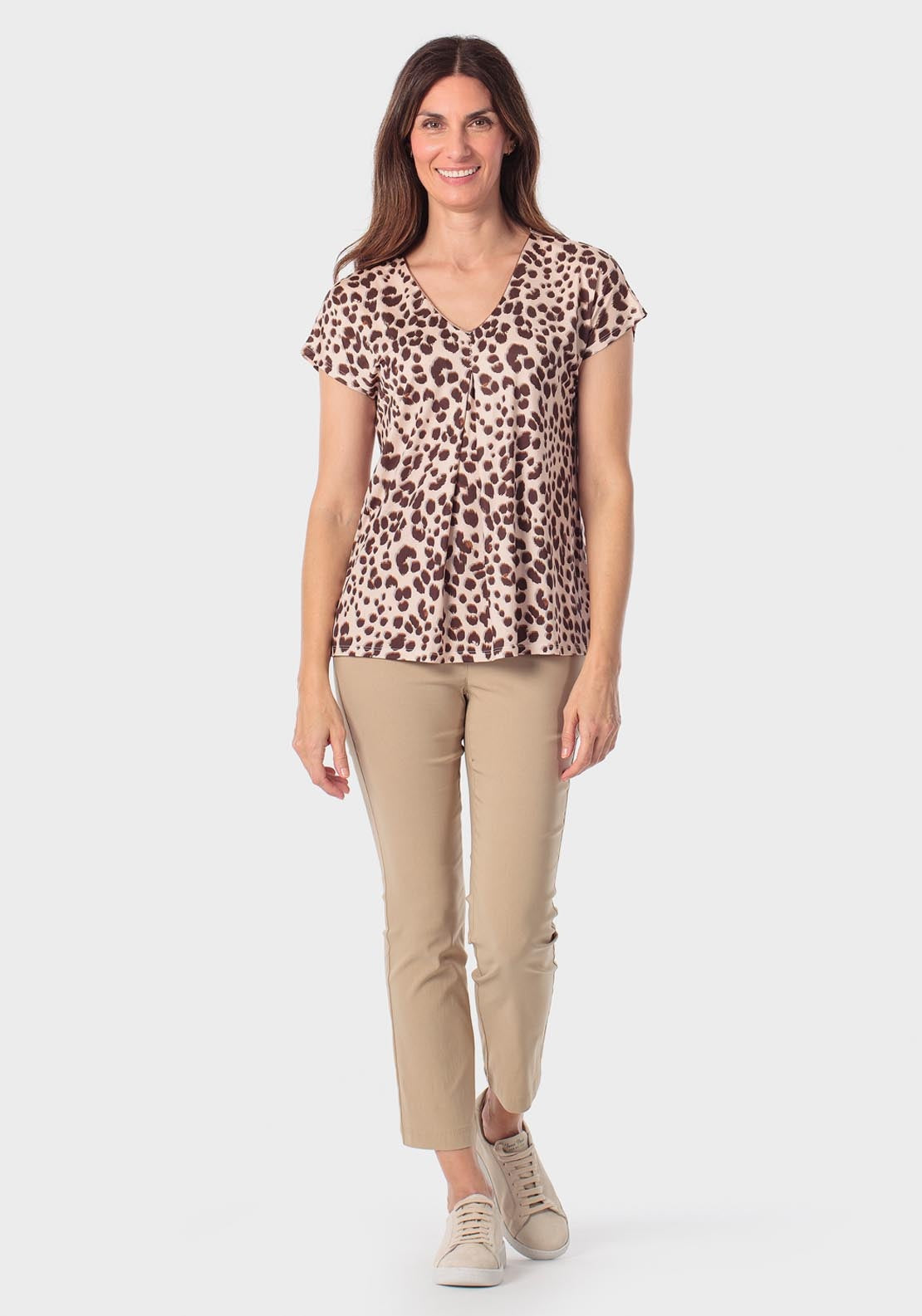 Animal Print T-Shirt - Brown Chocolate
