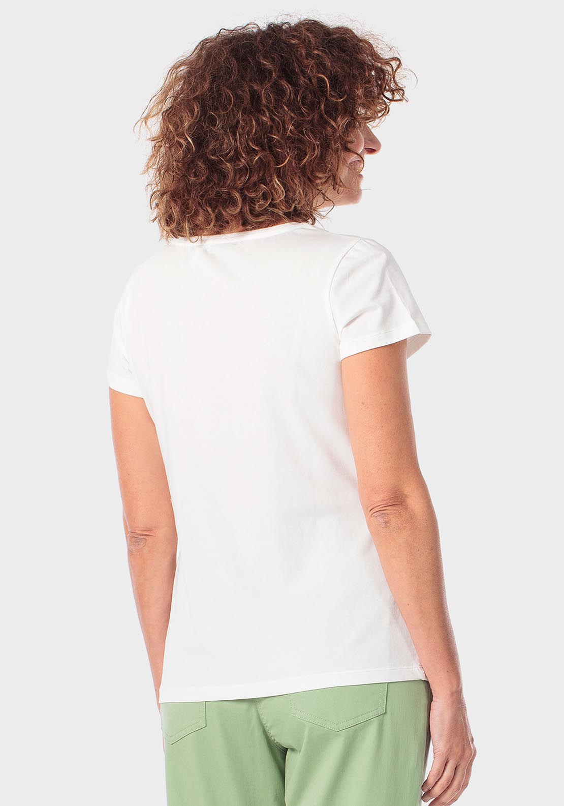 Tropical Print T-Shirt - White Talc