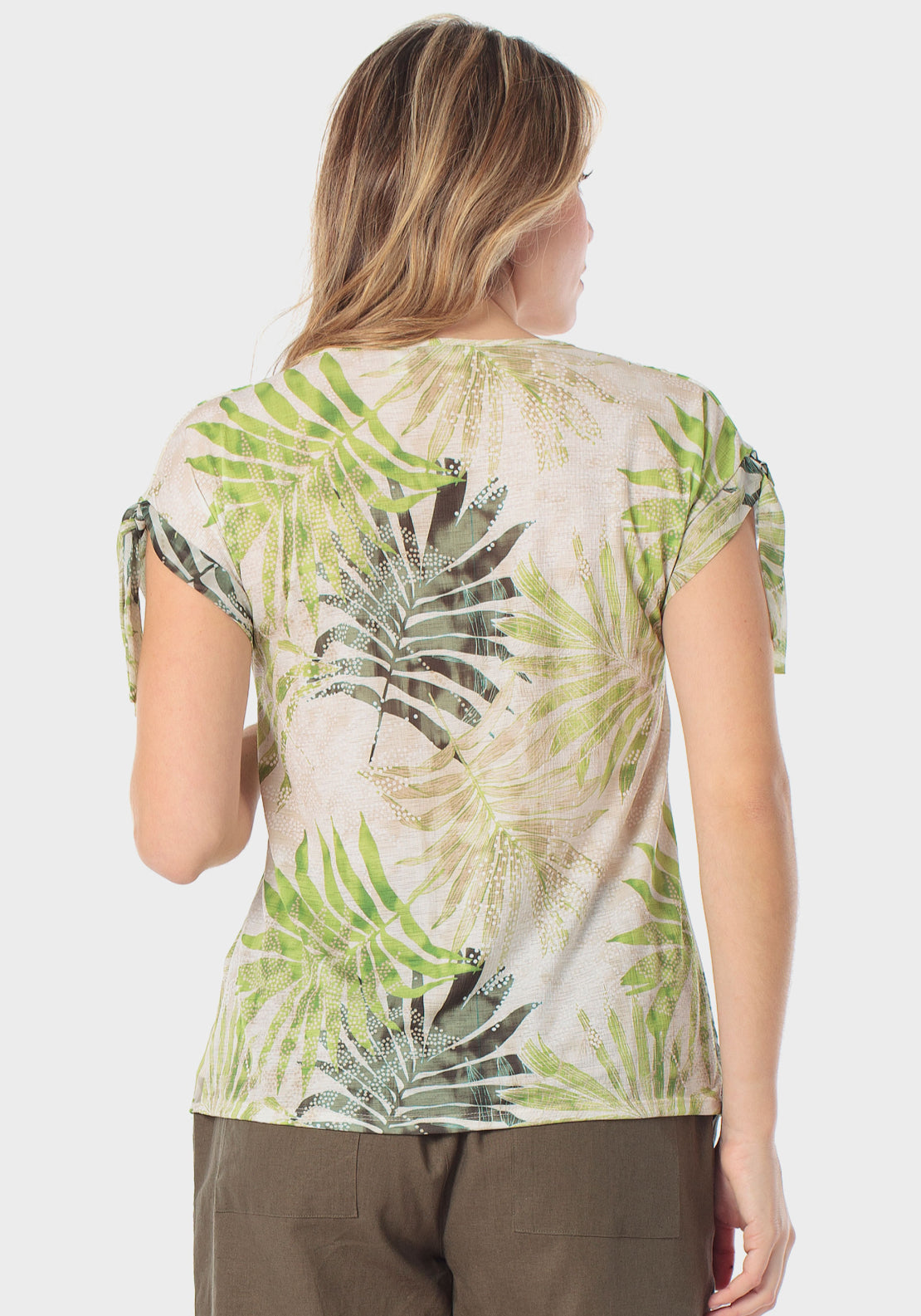 Tropical Tie Sleeve T-Shirt - Green