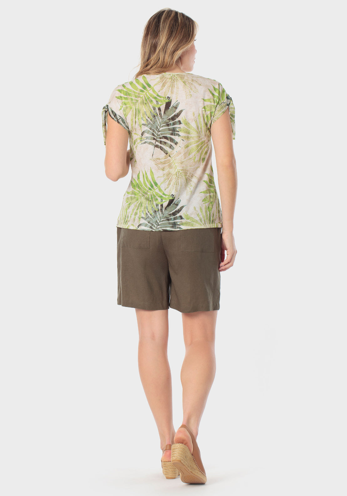 Tropical Tie Sleeve T-Shirt - Green
