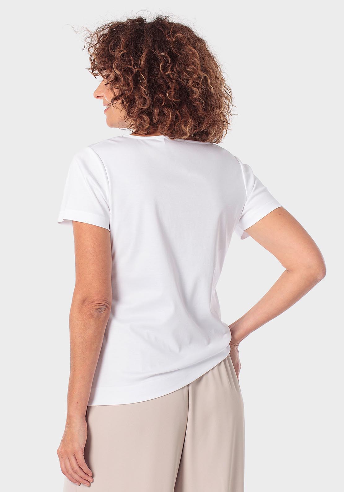 Cotton Chain T-Shirt - White Talc