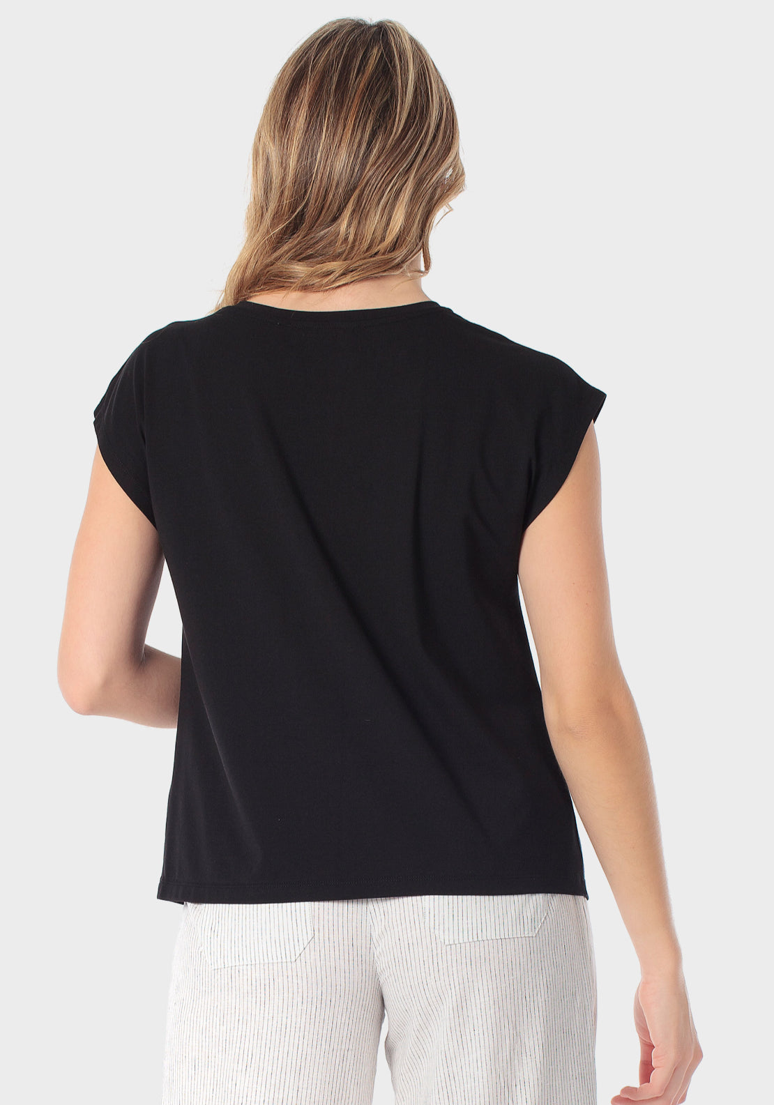 Sequin Print T-Shirt - Black
