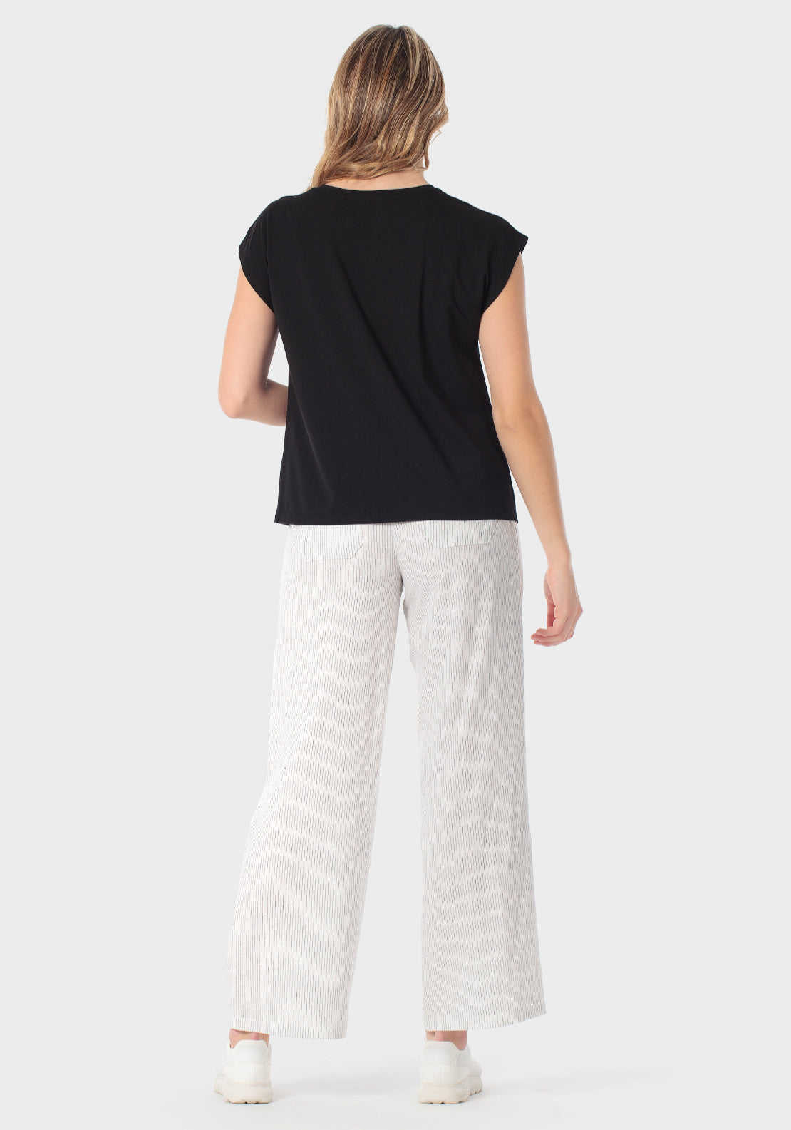 Sequin Print T-Shirt - Black