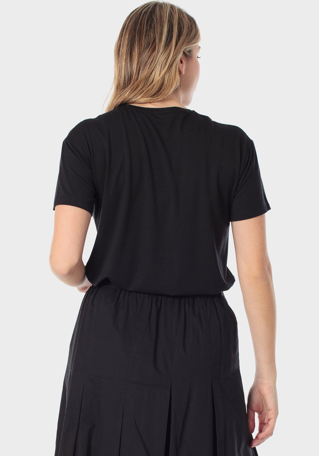 Floral Embellished T-Shirt - Black