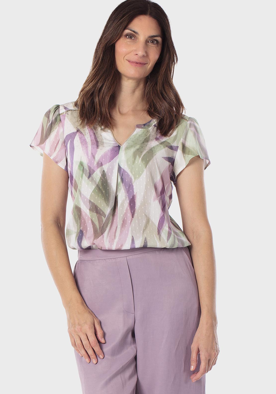 Printed T-Shirt - Lilac Powder