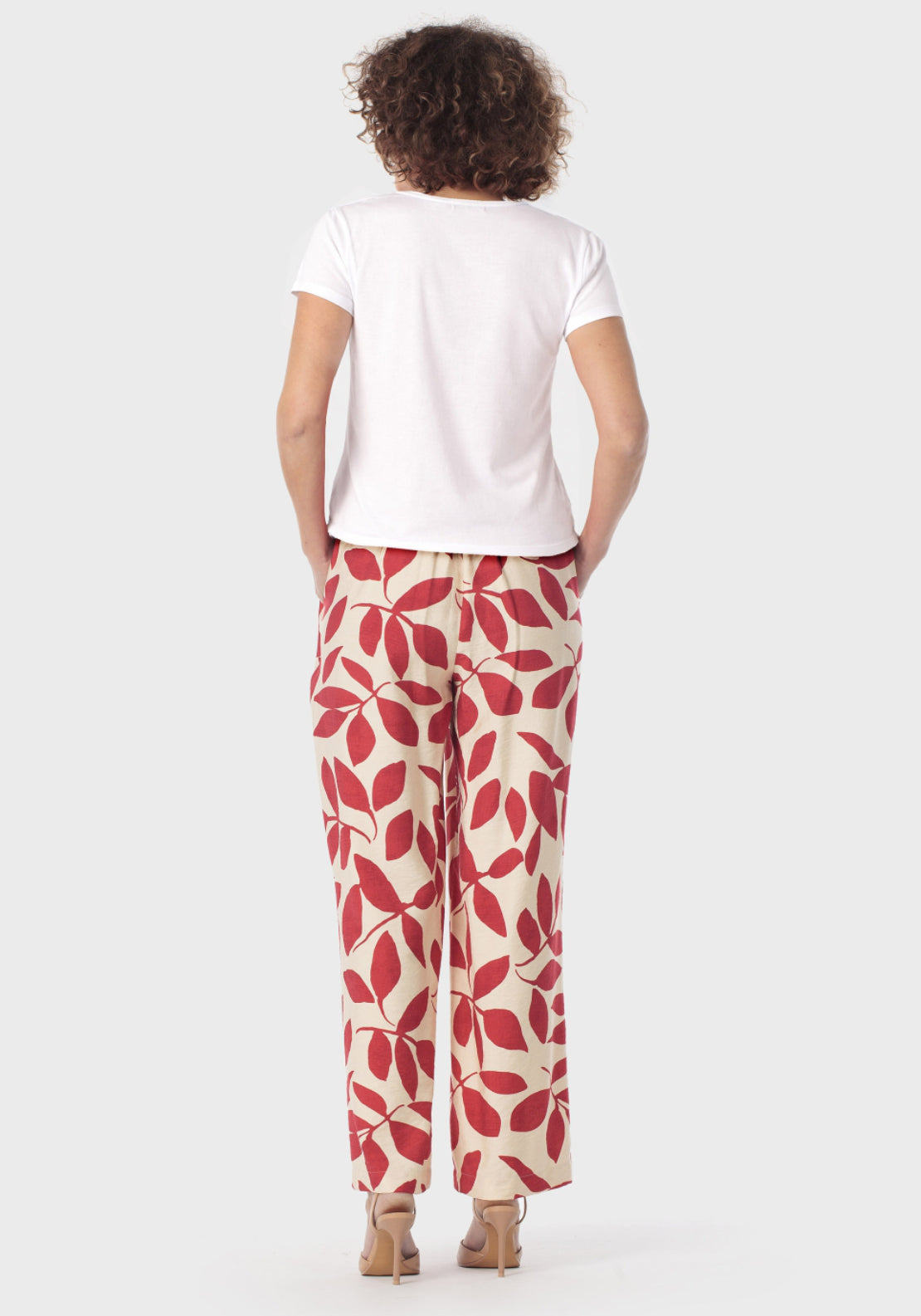 Embroidered Round Neck T-Shirt - White