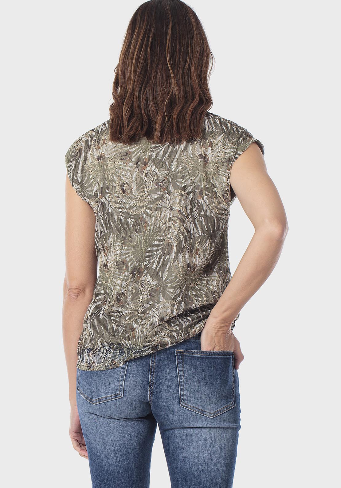 Lace T-Shirt - Green Safari