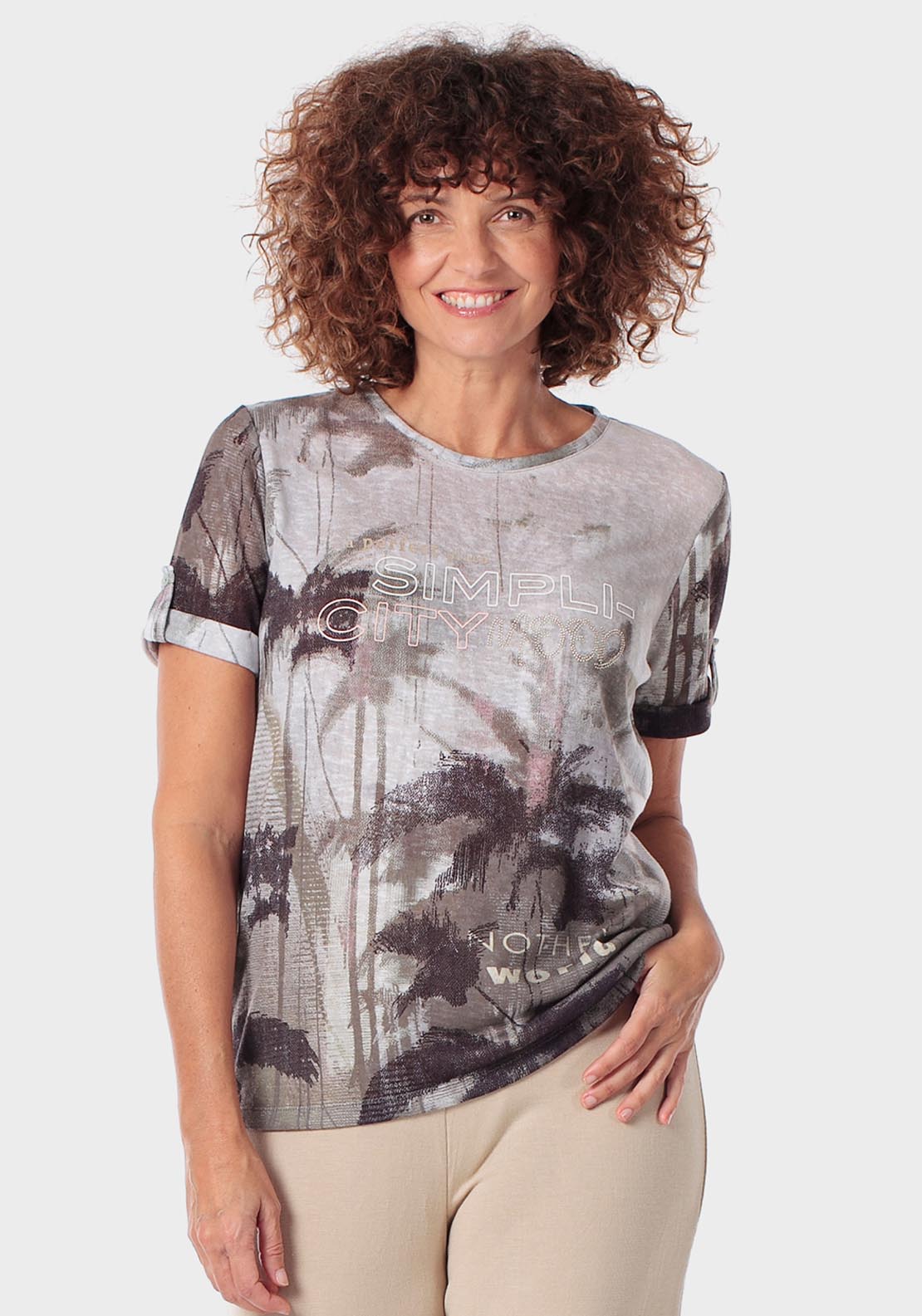 Printed T-Shirt - Green Khaki