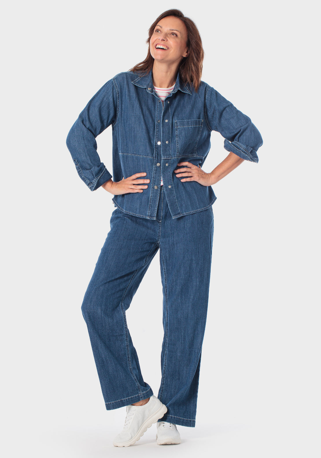 Denim Shirt Jacket - Blue Denim