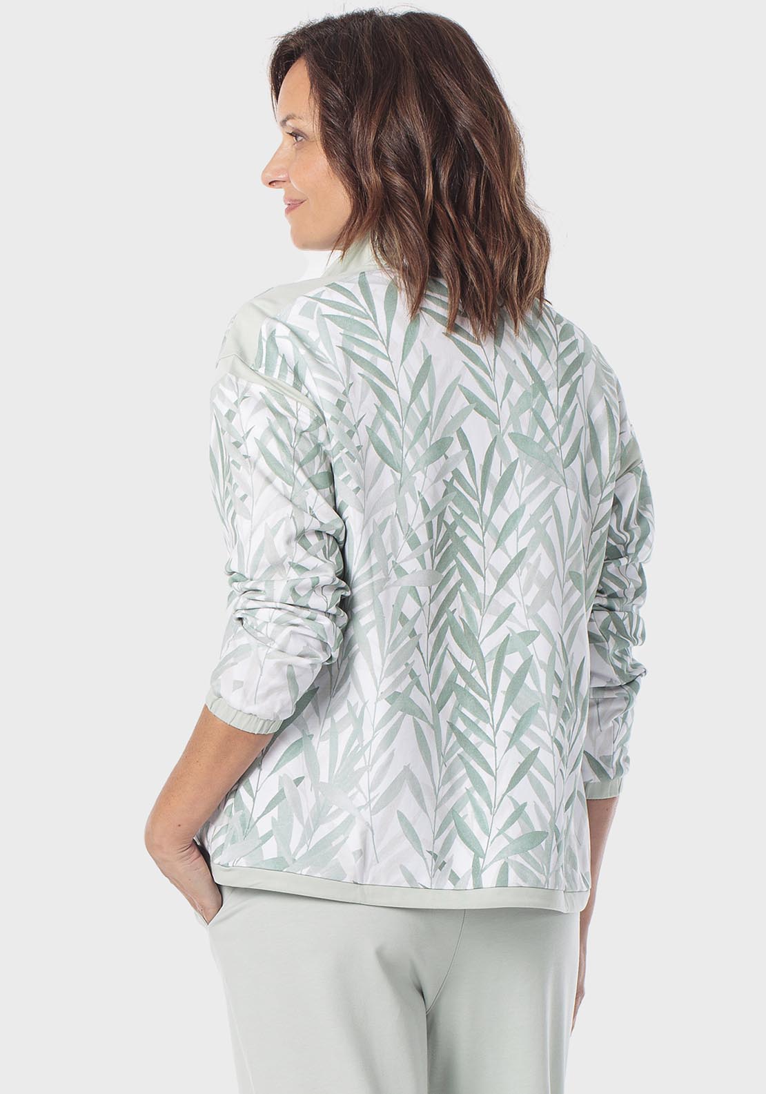 Printed Sports Jacket - Green Aquamarine