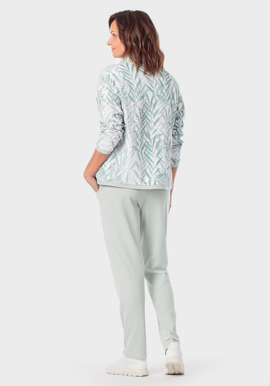 Printed Sports Jacket - Green Aquamarine