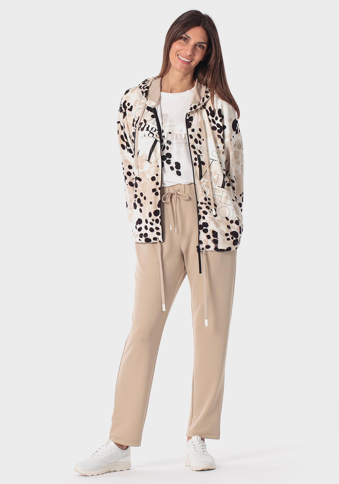 Animal Print Jacket - Beige Sand