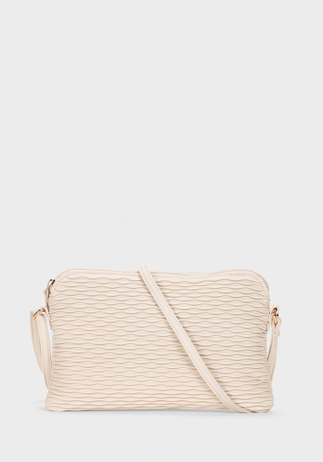 White Pocketbook Style Bag - White Ivory