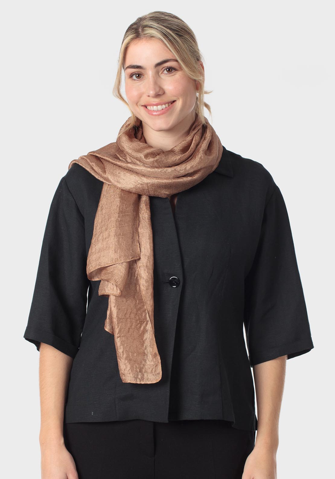 Sheeny Scarf - Brown Hazel