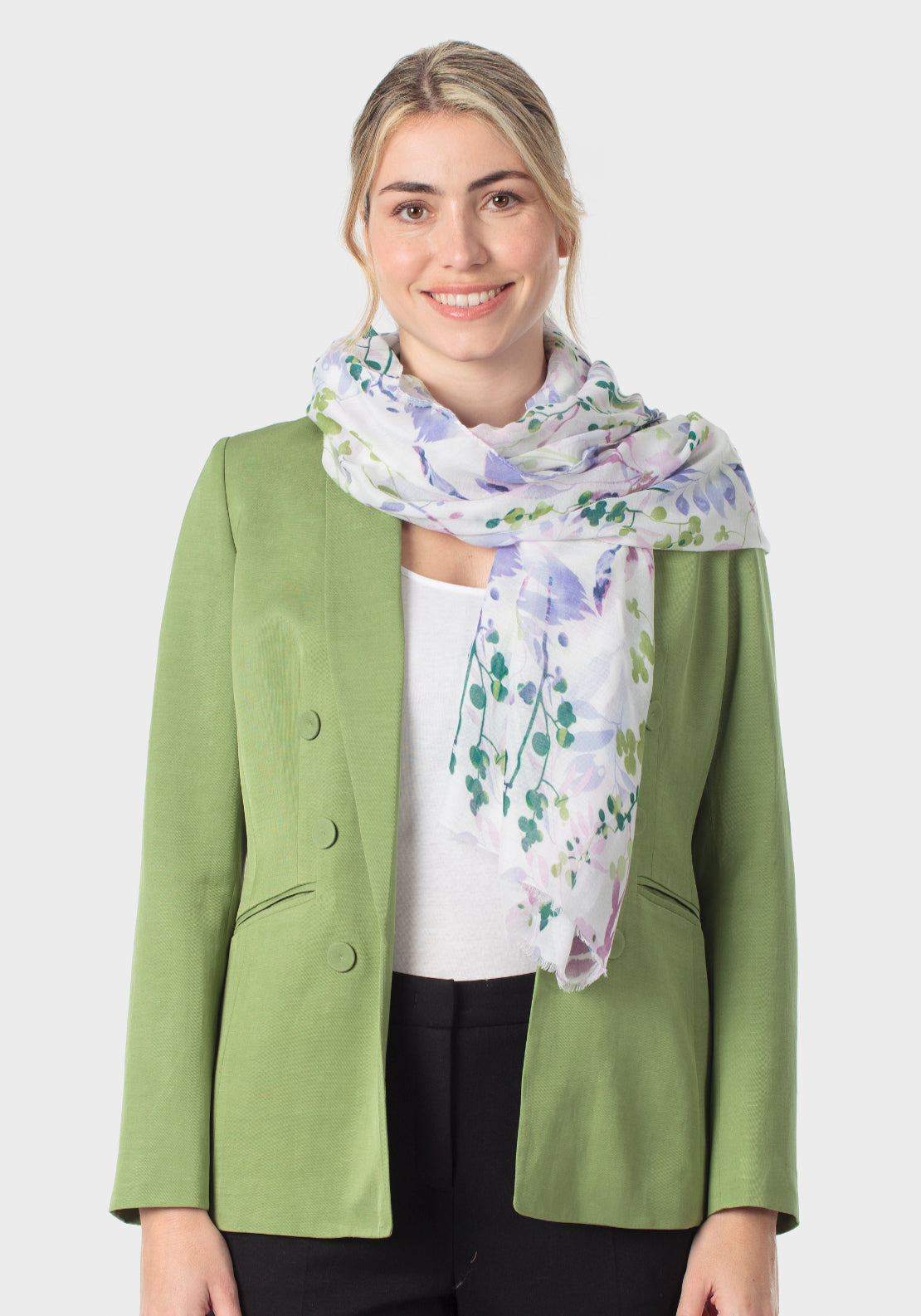 Botanical Scarf - White