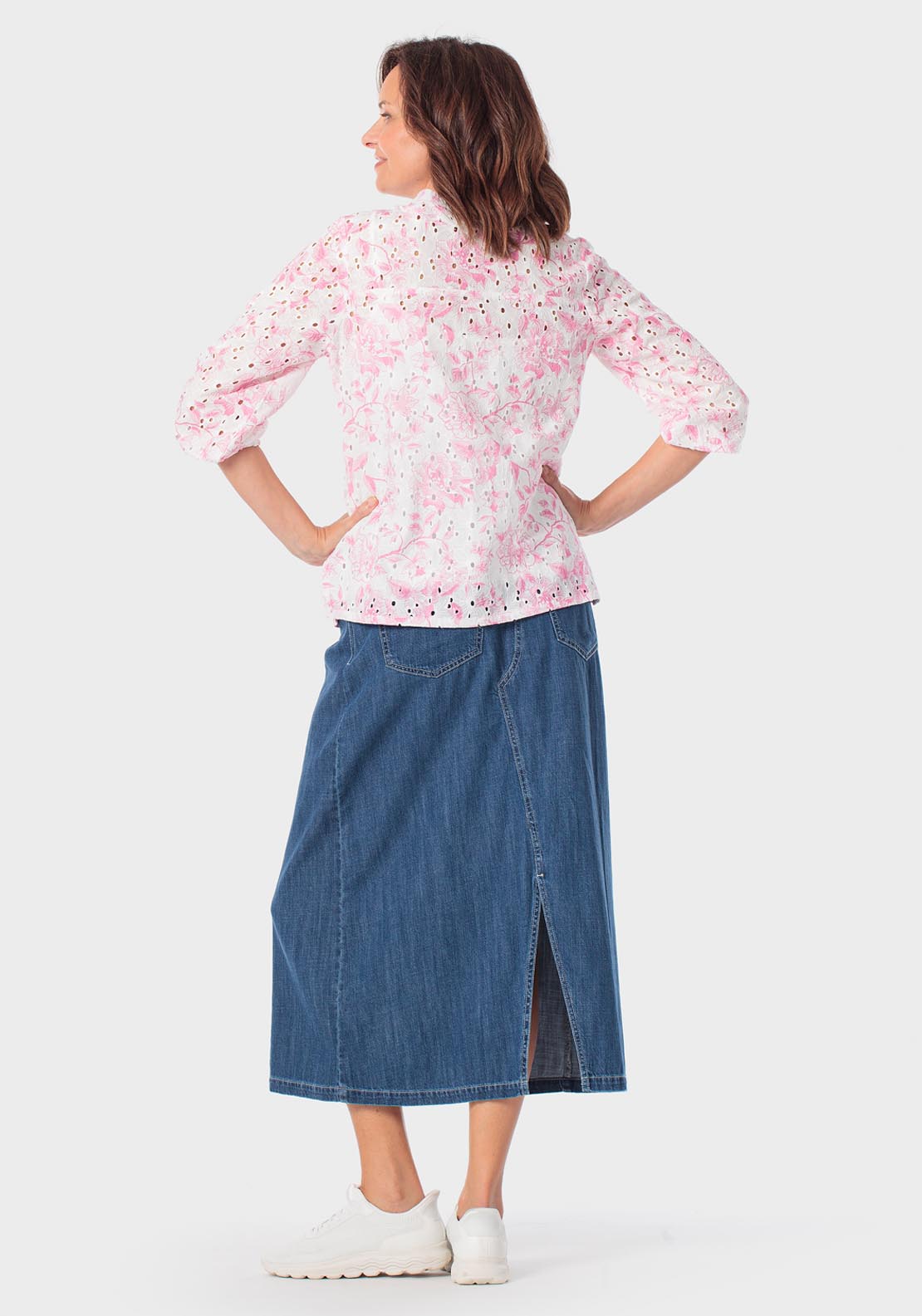Embroidered Blouse With Matching Top - Pink Sorbet