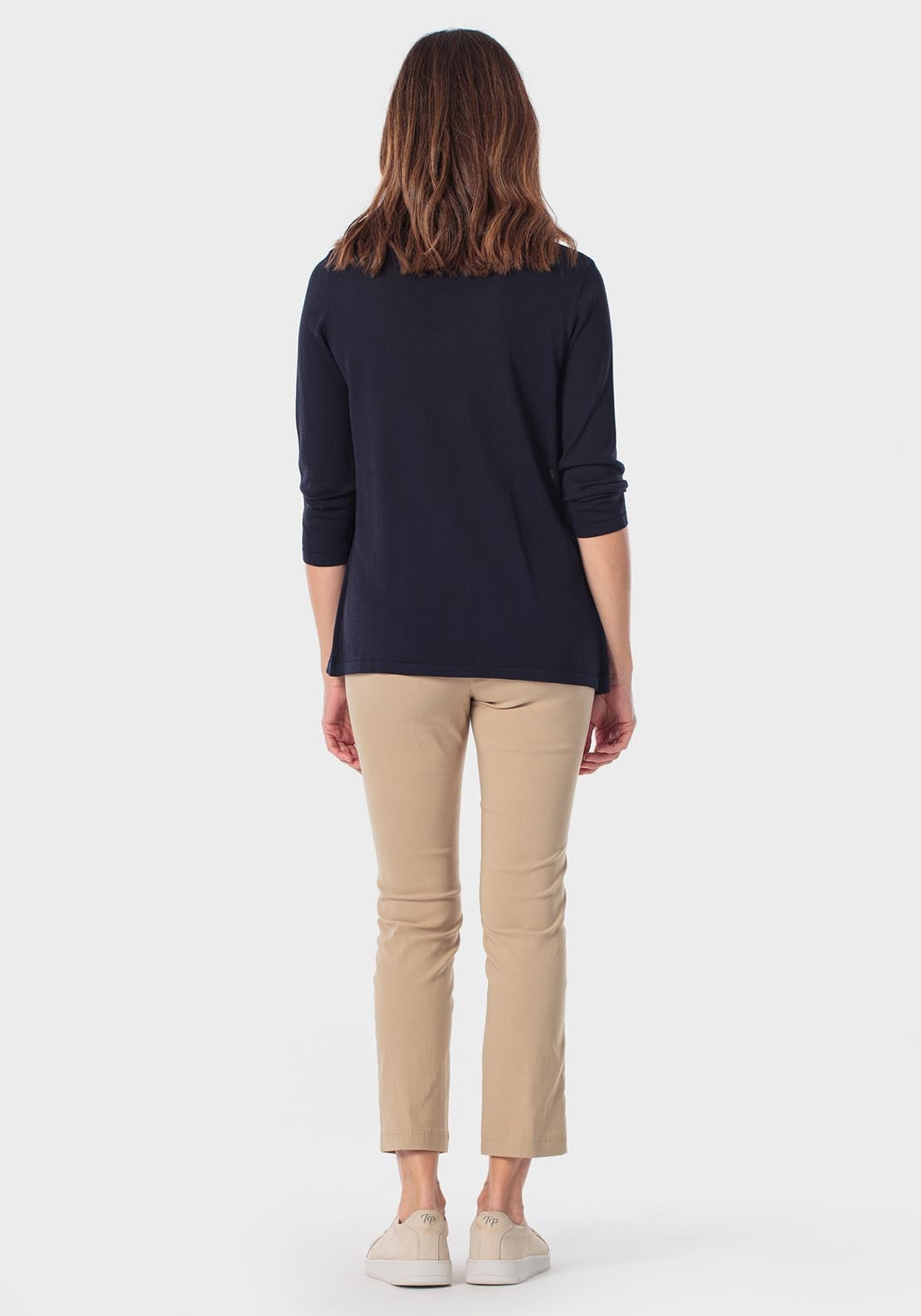 Faux Knitted Twinset - Blue Navy