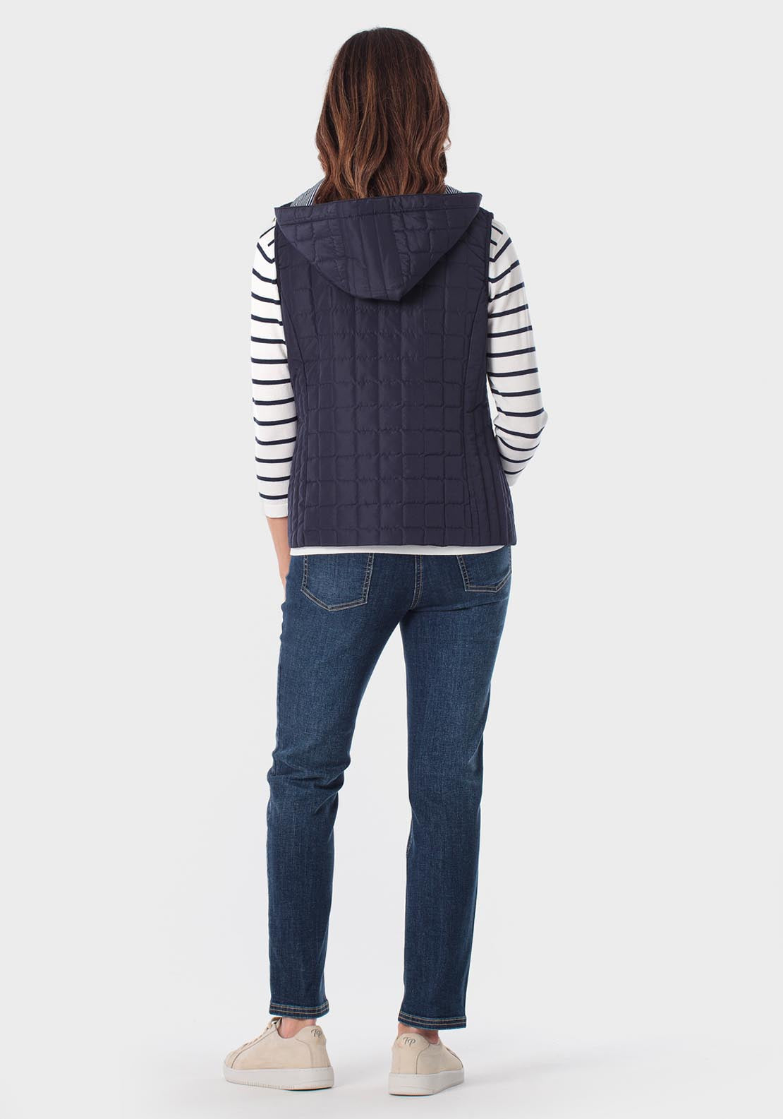 Hooded Waistcoat - Blue Navy