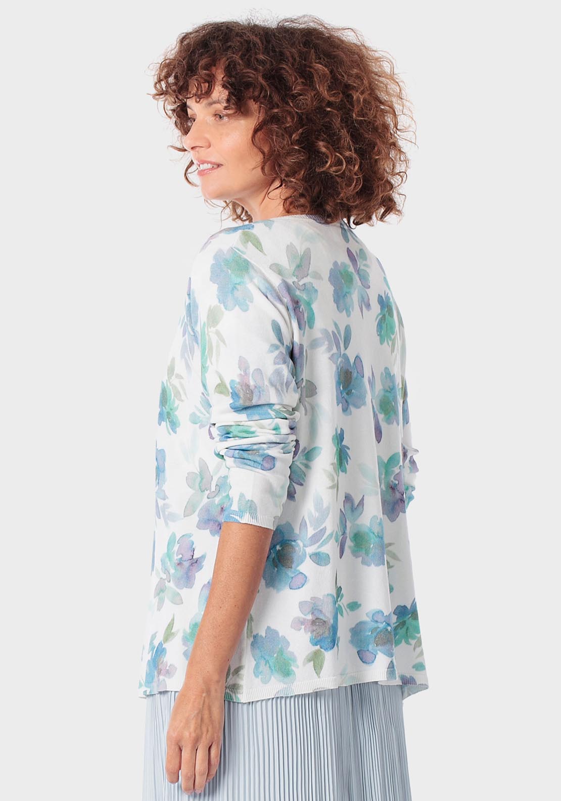 Printed Jacket - Green Aquamarine