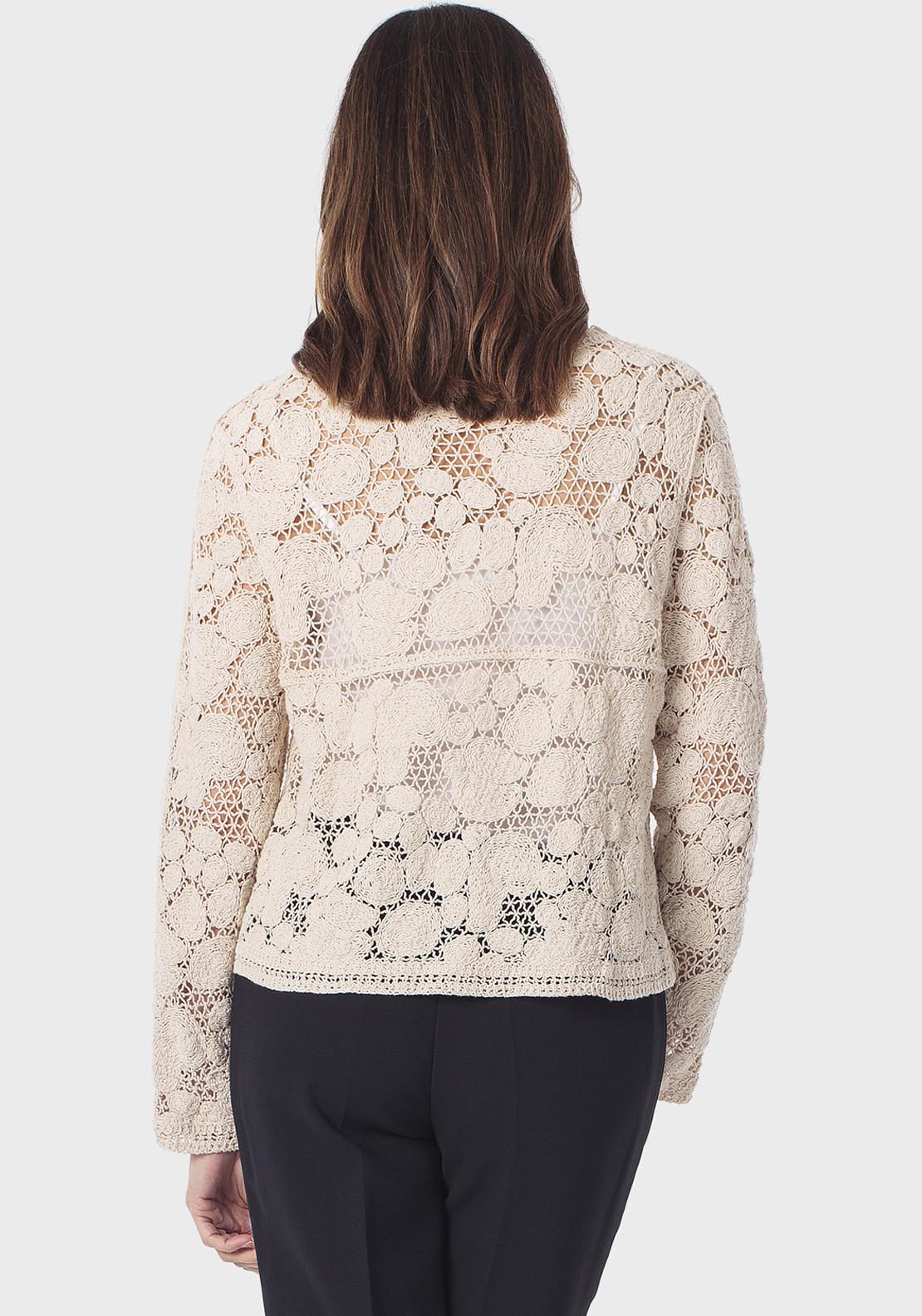 Openwork Jacket - Beige