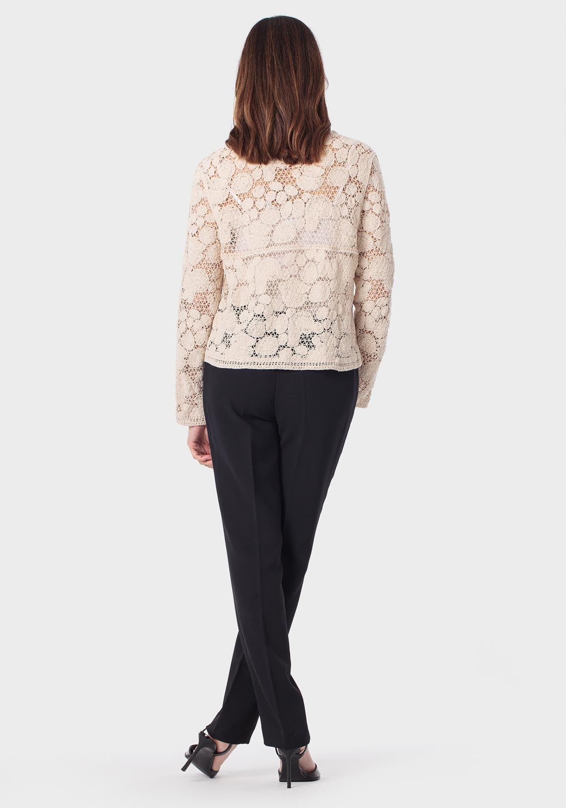 Openwork Jacket - Beige