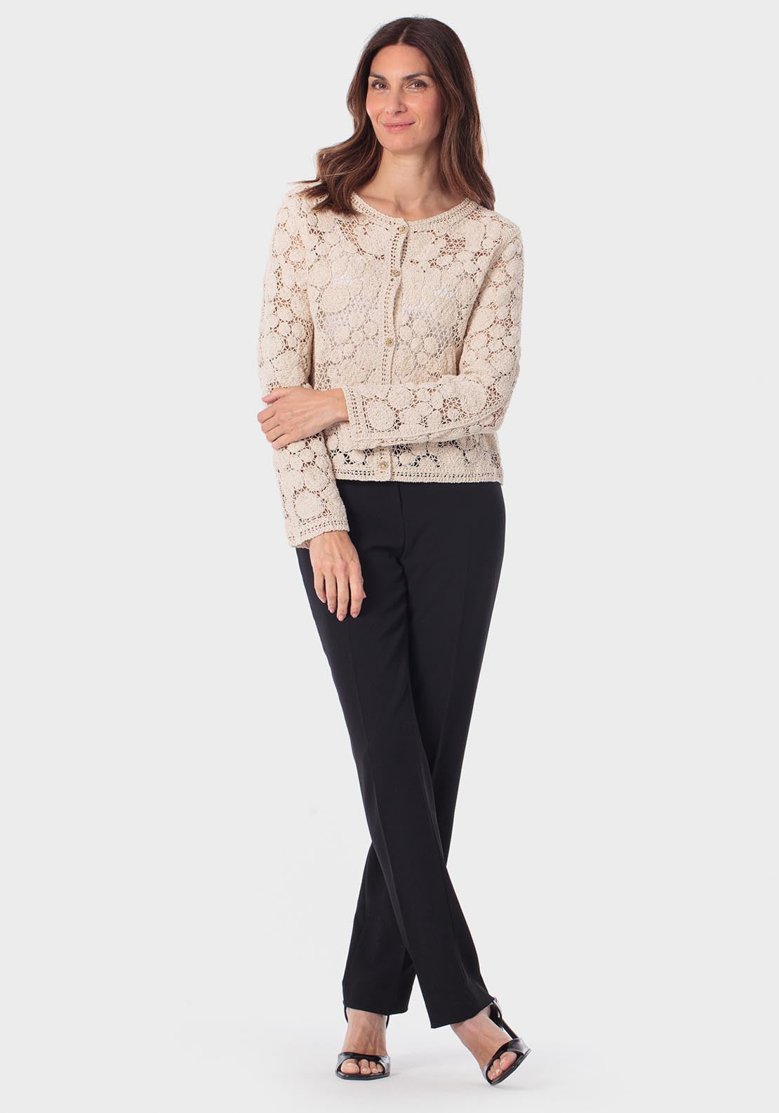 Openwork Jacket - Beige