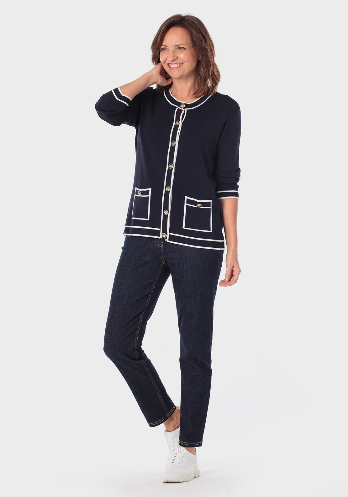Two Tone Jacket - Blue Navy