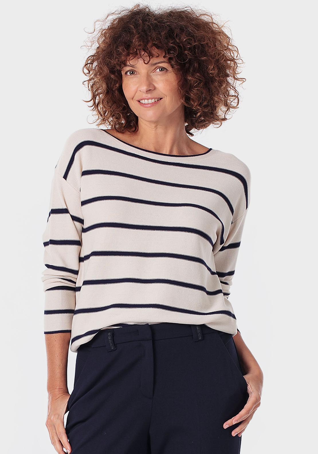 Striped Sweater - Blue Navy